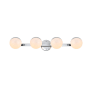 Elegant Lighting Majesty 4 Light 5" Tall Bathroom Sconce Chrome / Frosted White