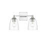 Elegant Lighting Gianni 2 Light 10" Tall Bathroom Sconce Chrome / Clear