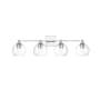 Elegant Lighting Eero 4 Light 33" Wide Vanity Light Chrome / Clear