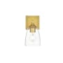 Elegant Lighting Harris 10" Tall Bathroom Sconce Brass / Clear