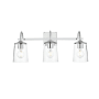 Elegant Lighting Avani 3 Light 10" Tall Bathroom Sconce Chrome / Clear
