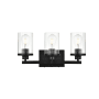 Elegant Lighting Thane 3 Light 18" Wide Vanity Light Black / Clear