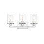 Elegant Lighting Thane 3 Light 18" Wide Vanity Light Chrome / Clear
