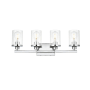 Elegant Lighting Thane 4 Light 25" Wide Vanity Light Chrome / Clear