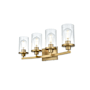 Elegant Lighting Thane 4 Light 25" Wide Vanity Light Satin Gold