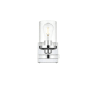 Elegant Lighting Thane 10" Tall Bathroom Sconce Chrome / Clear
