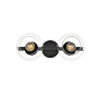 Elegant Lighting Rogelio 2 Light 7" Tall Bathroom Sconce Black / Clear