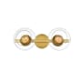 Elegant Lighting Rogelio 2 Light 7" Tall Bathroom Sconce Brass / Clear
