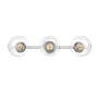 Elegant Lighting Rogelio 3 Light 7" Tall Bathroom Sconce Chrome / Clear