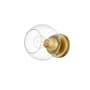 Elegant Lighting Rogelio 7" Tall Bathroom Sconce Brass / Clear