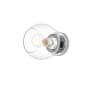 Elegant Lighting Rogelio 7" Tall Bathroom Sconce Chrome / Clear