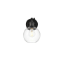 Elegant Lighting Kai 11" Tall Bathroom Sconce Black / Clear