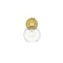 Elegant Lighting Kai 11" Tall Bathroom Sconce Brass / Clear