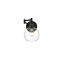 Elegant Lighting Davian 9" Tall Wall Sconce Black / Clear