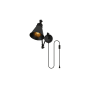 Elegant Lighting Van 18" Tall Plug-In Wall Sconce Black