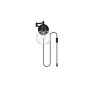 Elegant Lighting Caspian 9" Tall Plug-In Wall Sconce Black / Clear