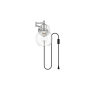 Elegant Lighting Caspian 9" Tall Plug-In Wall Sconce Chrome / Clear