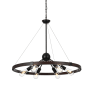 Elegant Lighting Thora 6 Light 32" Wide Suspension Pendant Weathered Black