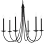 Elegant Lighting Cohen 6 Light 36" Wide Taper Candle Style Chandelier Black