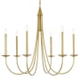 Elegant Lighting Cohen 6 Light 36" Wide Taper Candle Style Chandelier Brass