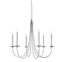 Elegant Lighting Cohen 6 Light 36" Wide Taper Candle Style Chandelier Chrome