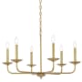Elegant Lighting Cohen 6 Light 30" Wide Taper Candle Style Chandelier Brass