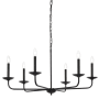 Elegant Lighting Cohen 6 Light 36" Wide Taper Candle Style Chandelier Black