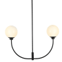 Elegant Lighting Nyomi 2 Light 30" Wide Chandelier Black