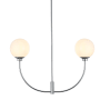 Elegant Lighting Nyomi 2 Light 30" Wide Chandelier Chrome