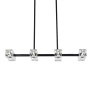 Elegant Lighting Lyra 8 Light 30" Wide Linear Pendant Black