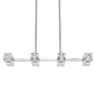 Elegant Lighting Lyra 8 Light 30" Wide Linear Pendant Chrome