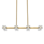 Elegant Lighting Lyra 8 Light 30" Wide Linear Pendant Satin Gold