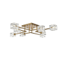 Elegant Lighting Lyra 8 Light 32" Wide Semi-Flush Ceiling Fixture Satin Gold