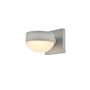 Elegant Lighting Raine 5" Tall LED Outdoor Wall Sconce - with Bowl Shade Silver