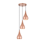 Elegant Lighting Nora 3 Light 15" Wide Multi Light Pendant with Aluminum Shades Honey Gold