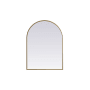 Elegant Lighting Ayra 22" W x 30" H Modern Arched Bathroom Wall Mirror Brass