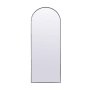 Elegant Lighting Ayra 28" W x 74" H Modern Arched Bathroom Wall Mirror Silver