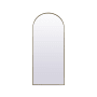 Elegant Lighting Ayra 32" W x 76" H Modern Arched Bathroom Wall Mirror Brass