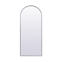Elegant Lighting Ayra 32" W x 76" H Modern Arched Bathroom Wall Mirror Silver