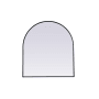 Elegant Lighting Ayra 33" W x 36" H Modern Arched Bathroom Wall Mirror Black