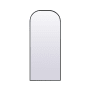 Elegant Lighting Blaire 28" W x 66" H Modern Arched Bathroom Wall Mirror Black