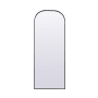 Elegant Lighting Blaire 28" W x 74" H Modern Arched Bathroom Wall Mirror Black