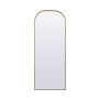 Elegant Lighting Blaire 28" W x 74" H Modern Arched Bathroom Wall Mirror Brass
