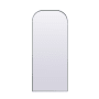 Elegant Lighting Blaire 32" W x 76" H Modern Arched Bathroom Wall Mirror Silver