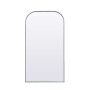 Elegant Lighting Blaire 35" W x 66" H Modern Arched Bathroom Wall Mirror Silver