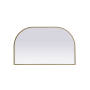 Elegant Lighting Blaire 39" W x 24" H Modern Arched Bathroom Wall Mirror Brass