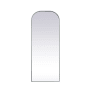 Elegant Lighting Blaire 28" W x 74" H Arched Bathroom Mirror Silver