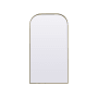 Elegant Lighting Blaire 35" W x 66" H Arched Bathroom Mirror Brass