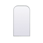 Elegant Lighting Blaire 35" W x 66" H Arched Bathroom Mirror Silver