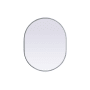 Elegant Lighting Asha 24" W x 30" H Modern Oval Bathroom Wall Mirror Silver